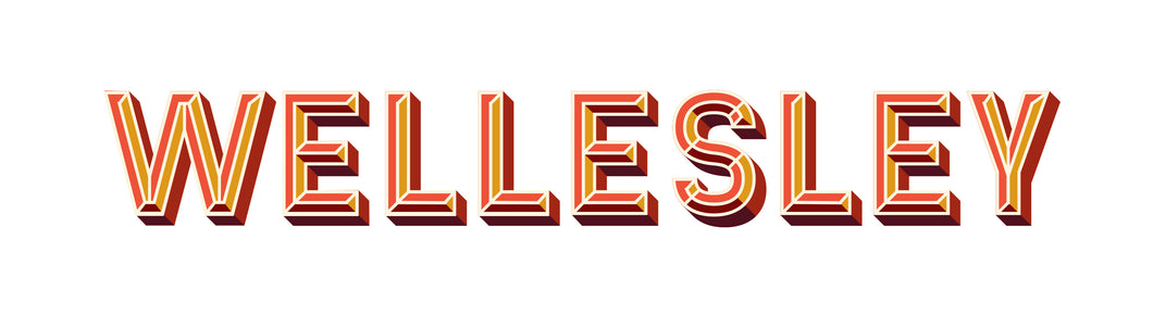 Wellesley Wordmark Sticker 4